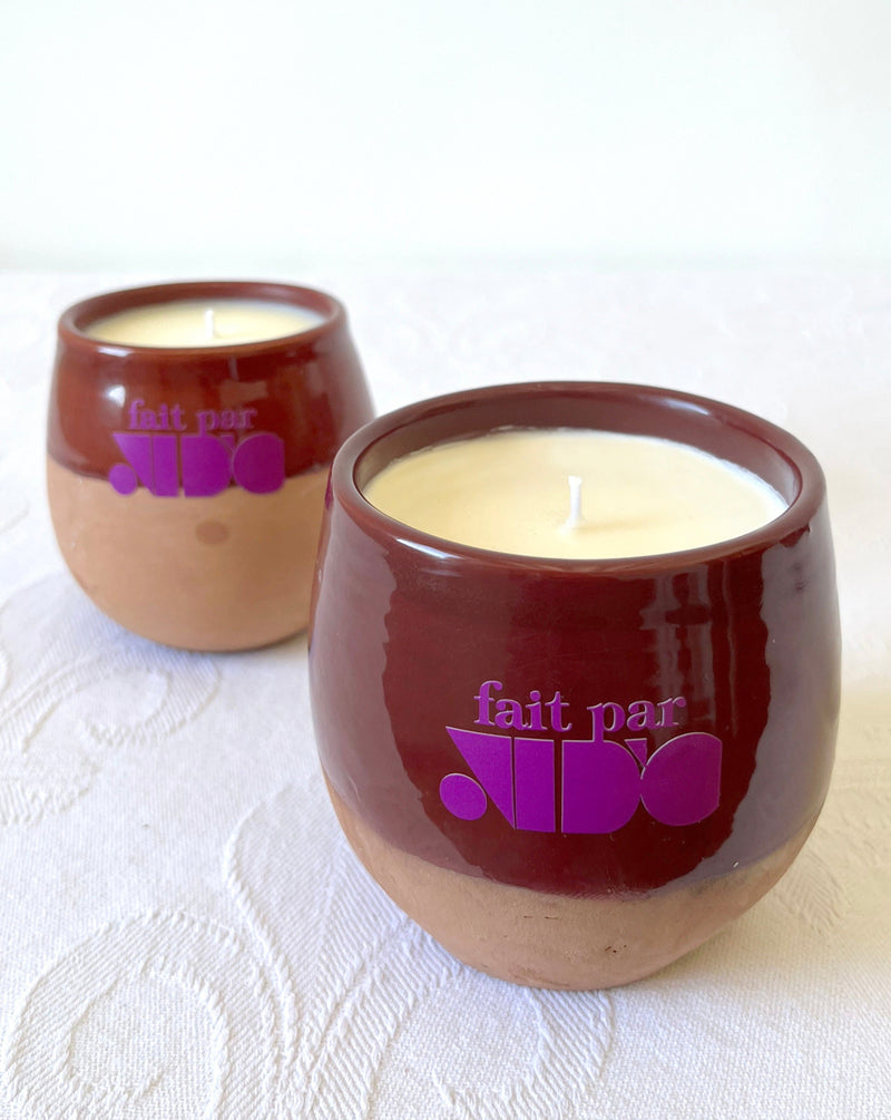 LEATHER & LILAC CANDLE SET OF 2