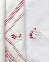 LINEN NAPKINS RED SET OF 4