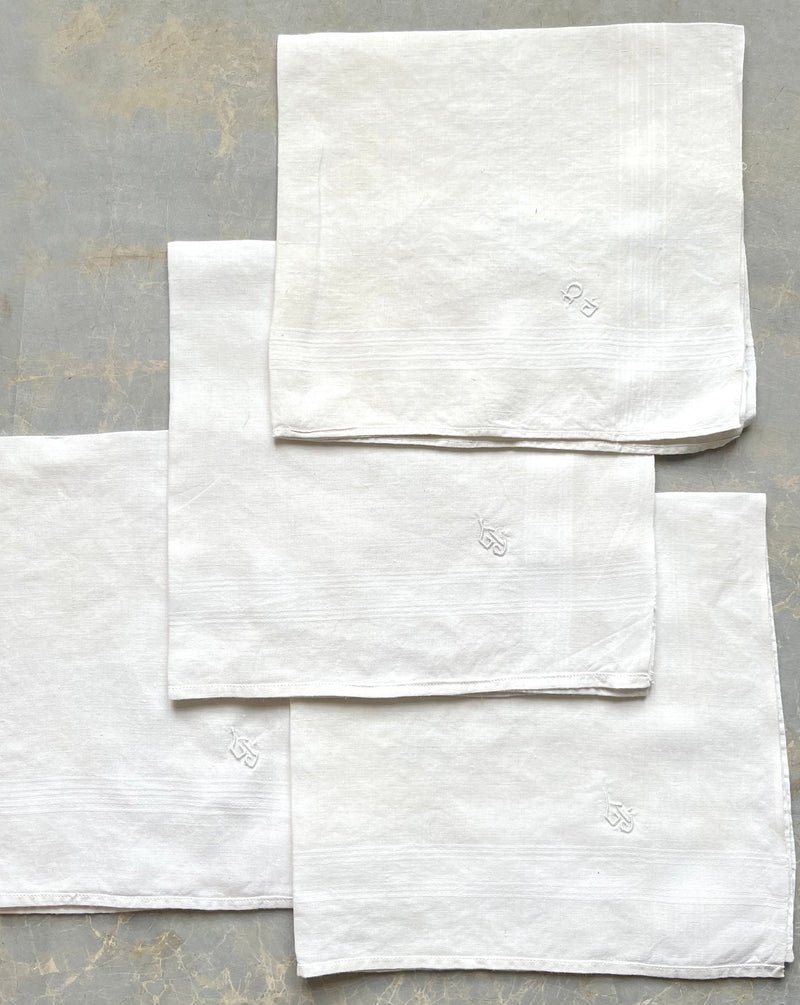 LINEN NAPKINS WHITE SET OF 4